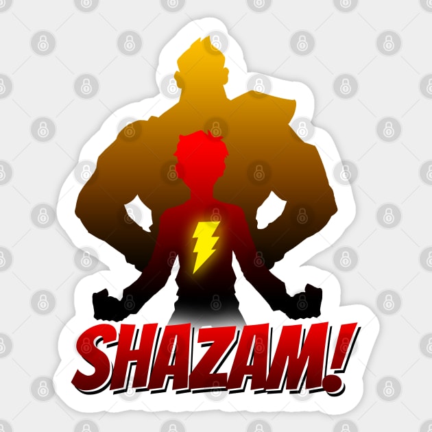 Shazam Gradient Silhouette Sticker by edbertguinto